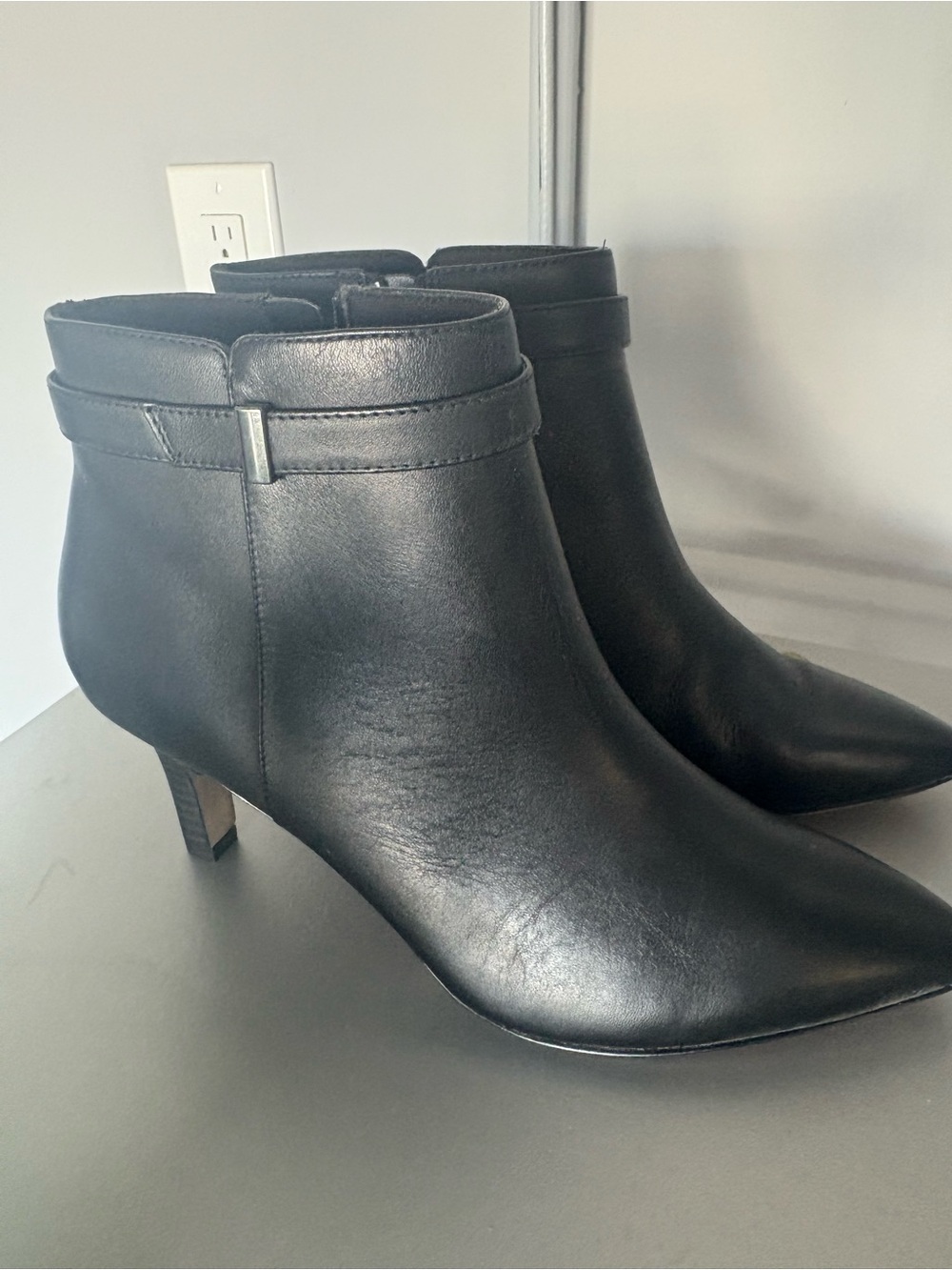 Clarks Black Heeled Bootie